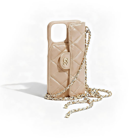 Coque de téléphone CC Beige foncé